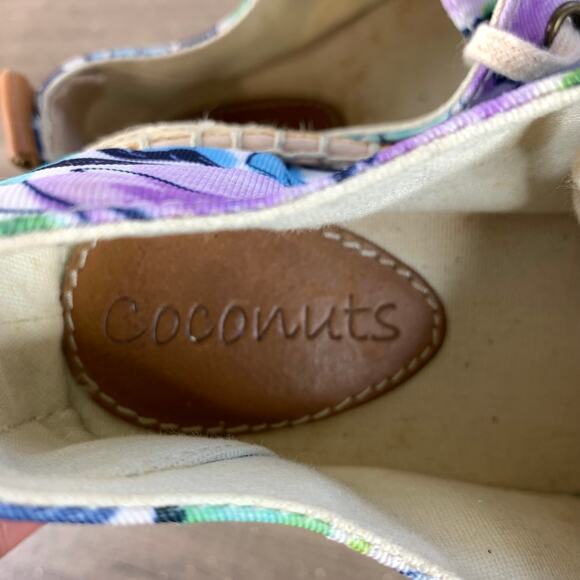 Coconuts Womens Espadrille Canvas Sneaker Size 9 M Floral Lace Up Comfort - Picture 7 of 11